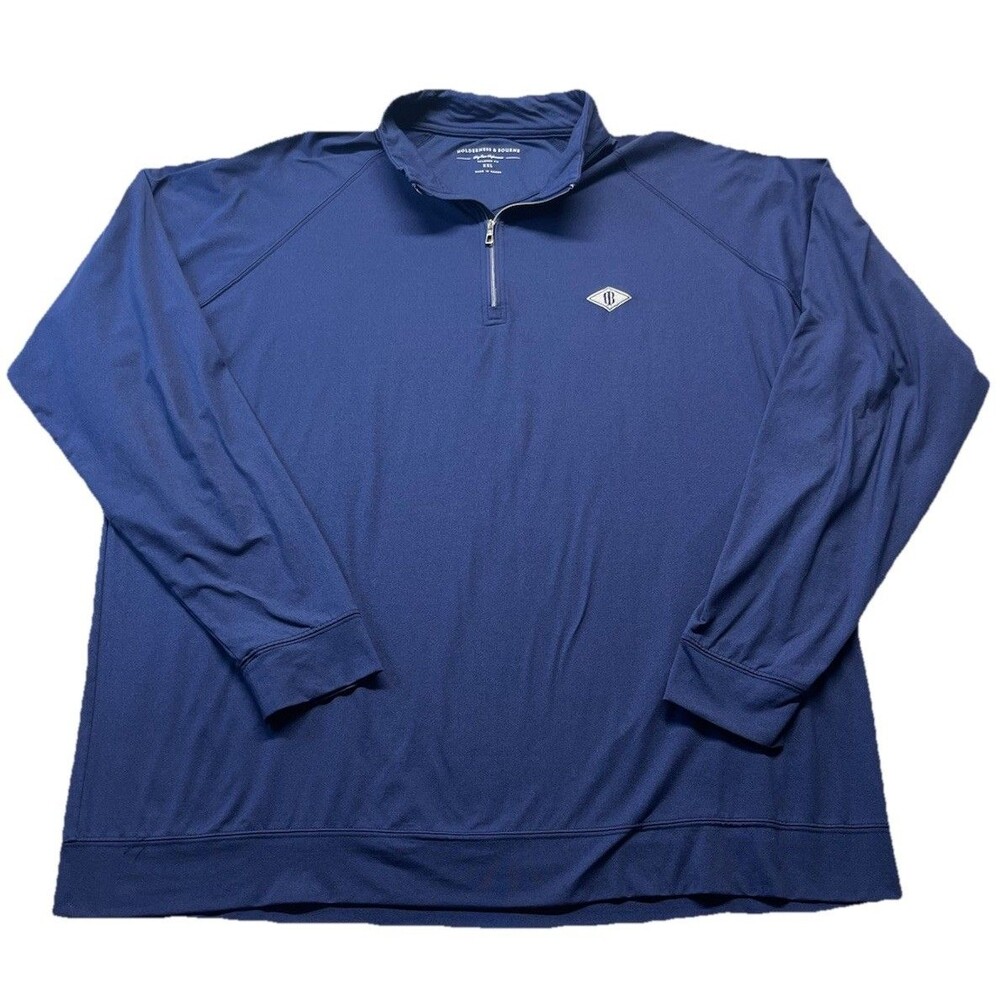 Holderness & Bourne 1/4 Zip Pullover Mens XXL Navy Tailored Fit The Westland